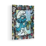 Blue-Graffiti-3×4-STRAIGHT-CANVAS-3X4