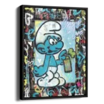 Blue-Graffiti-3×4-STRAIGHT-CANVAS-3X4