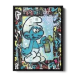 Blue-Graffiti-3×4-STRAIGHT-CANVAS-3X4