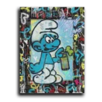 Blue-Graffiti-3×4-STRAIGHT-CANVAS-3X4