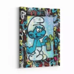 Blue-Graffiti-3×4-STRAIGHT-CANVAS-3X4