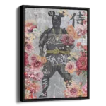 Flowered-Samurai-3×4-STRAIGHT-CANVAS-3X4