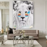 Albino-King-of-the-Jungle-3×4-STRAIGHT-CANVAS-3X4