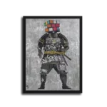 Rubix-Cube-Samurai-3×4-STRAIGHT-CANVAS-3X4